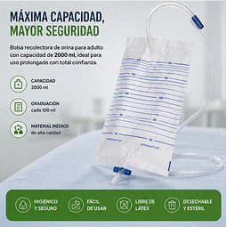 Bolsa Recolector Orina Adulto Jumala 2 Litros 1 Unidad