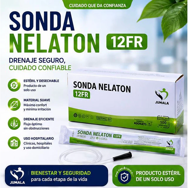 Sonda Nelaton FR12 Caja 100 Unidades - Jumala