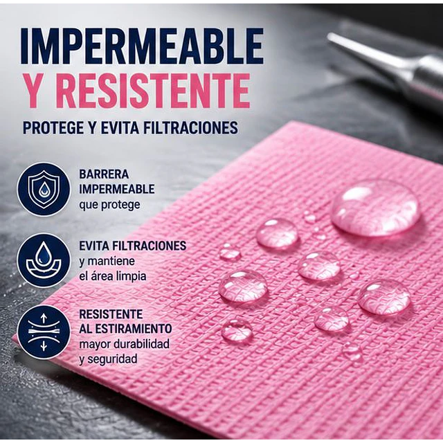 Campo de Trabajo, Servilleta, Pecheras color Rosado. (Empaque de 100 unidades)