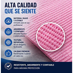 Campo de Trabajo, Servilleta, Pecheras color Rosado. (Empaque de 100 unidades)