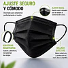 Mascarillas Desechable 3 Pliegues Variedades Adonays - Color Negra - 50 unidades
