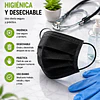 Mascarillas Desechable 3 Pliegues Variedades Adonays - Color Negra - 50 unidades