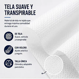 Cotona visita desechable Blanca / Con velcro / 1Unidad