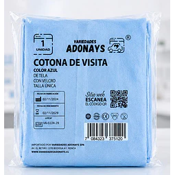 Cotona visita desechable Azul / Con velcro / 1 Unidad