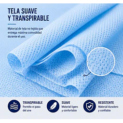 Cotona visita desechable Azul / Con velcro / 1 Unidad