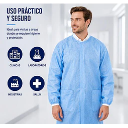 Cotona visita desechable Azul / Con velcro / 1 Unidad