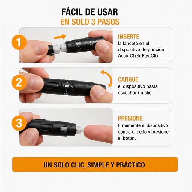 Lancetas Accu Chek Fastclix 100+2