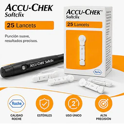Lancetas Accu-chek® Softclix 25 Unidades.