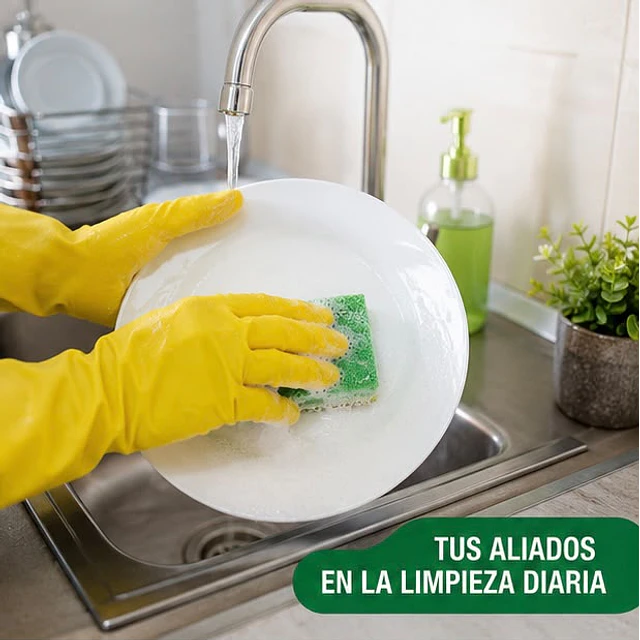 Guante Latéx Doméstico Amarillo Variedades Adonays - 1 Par