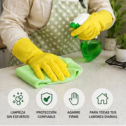 Guante Latéx Doméstico Amarillo Variedades Adonays - 1 Par