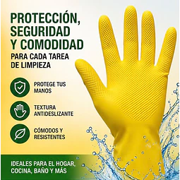 Guante Latéx Doméstico Amarillo Variedades Adonays - 1 Par