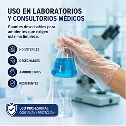 Guante Desechable Polietileno Variedades Adonays 100 unidades