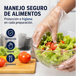 Guante Desechable Polietileno Variedades Adonays 100 unidades