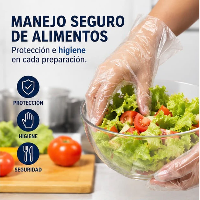 Guante Desechable Polietileno Variedades Adonays 100 unidades