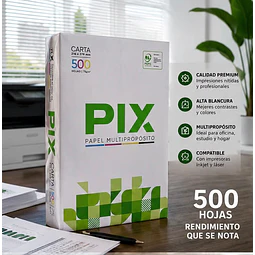 Resma Papel Premiun Tamaño Carta Pix 500 Hojas 