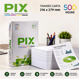 Resma Papel Premiun Tamaño Carta Pix 500 Hojas 