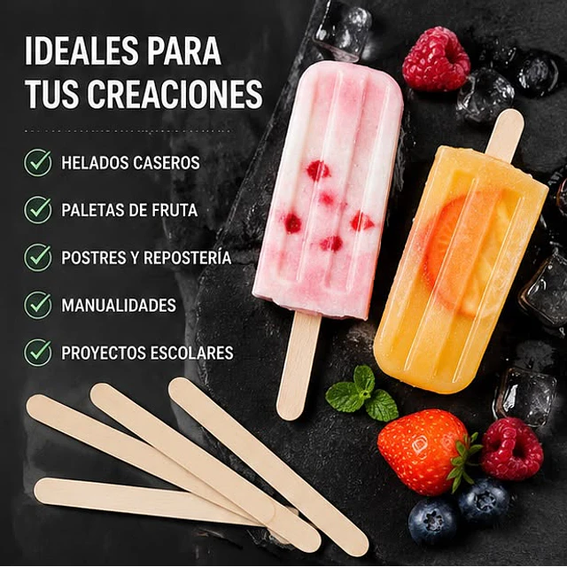 Palo O Palitos De Helados 100 Unidades