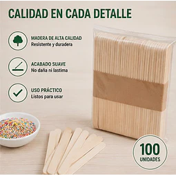 Palo O Palitos De Helados 100 Unidades