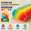Bombilla Plastica 8 mm X 20.5 cm Surtida Desechable