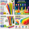 Bombilla Plastica 8 mm X 20.5 cm Surtida Desechable