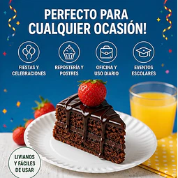Platos de Cartón Circular Desechable de 15cm 