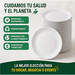 Platos de Cartón Circular Desechable de 15cm 