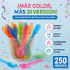 Cucharas Colores De Plástico Pequeñas Postre X 250 Unidades