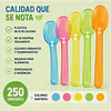 Cucharas Colores De Plástico Pequeñas Postre X 250 Unidades