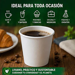 Vasos Polipapel Blanco 4oz de 50unidades 