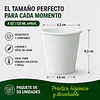 Vasos Polipapel Blanco 4oz de 50unidades 