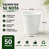 Vasos Polipapel Blanco 6oz de 50unidades 