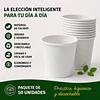 Vasos Polipapel Blanco 6oz de 50unidades 