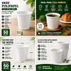 Vasos Polipapel Blanco 6oz de 50unidades 