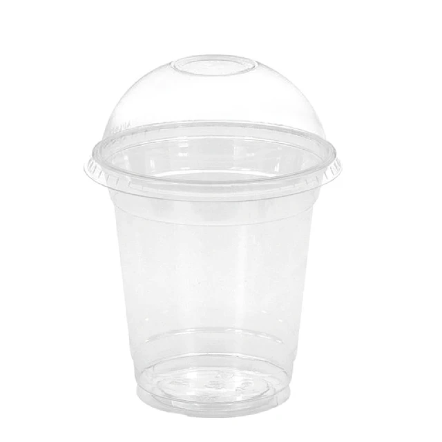 Vasos Plásticos PET Con Tapa Tipo Domo 16Oz