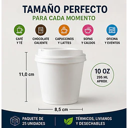Vasos Termicos Reutilizables 10oz Plumavit 