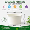 Pote De Helado Blanco Pack De 50unidades 4Oz