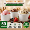 Pote De Helado Blanco Pack De 50unidades 4Oz