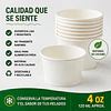 Pote De Helado Blanco Pack De 50unidades 4Oz