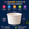 Pote De Helado Blanco Pack De 50unidades 5Oz