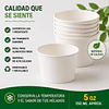 Pote De Helado Blanco Pack De 50unidades 5Oz