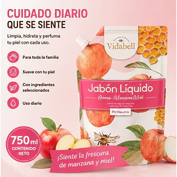 Jabon Liquido Vidabell Aroma A Manzana Miel 750ml