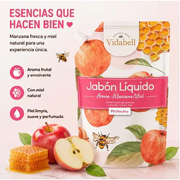 Jabon Liquido Vidabell Aroma A Manzana Miel 750ml