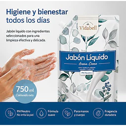 Jabon Liquido Vidabell Aroma Crema 750ml