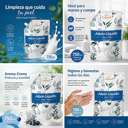 Jabon Liquido Vidabell Aroma Crema 750ml