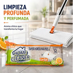 Trapero Humedo Home Cleaner Aroma Citrus 12 Unidades