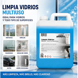 Limpia Vidrios Multiusos 5 Litros