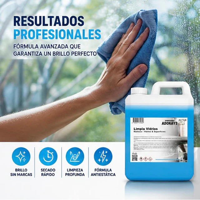 Limpia Vidrios Multiusos 5 Litros