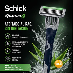 Afeitadora Schick Quattro Titanium 1 Unidad