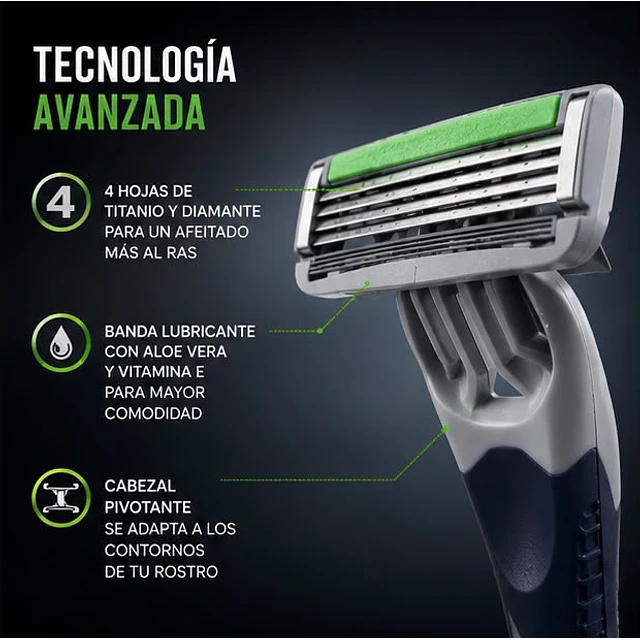 Afeitadora Schick Quattro Titanium 1 Unidad