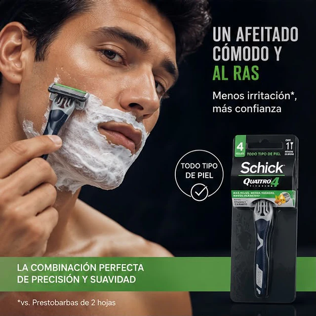 Afeitadora Schick Quattro Titanium 1 Unidad